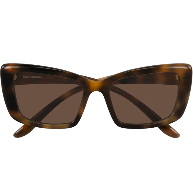 Balenciaga BB0515S col. 002: occhiali da sole a farfalla in avana tartarugato, calibro 56.