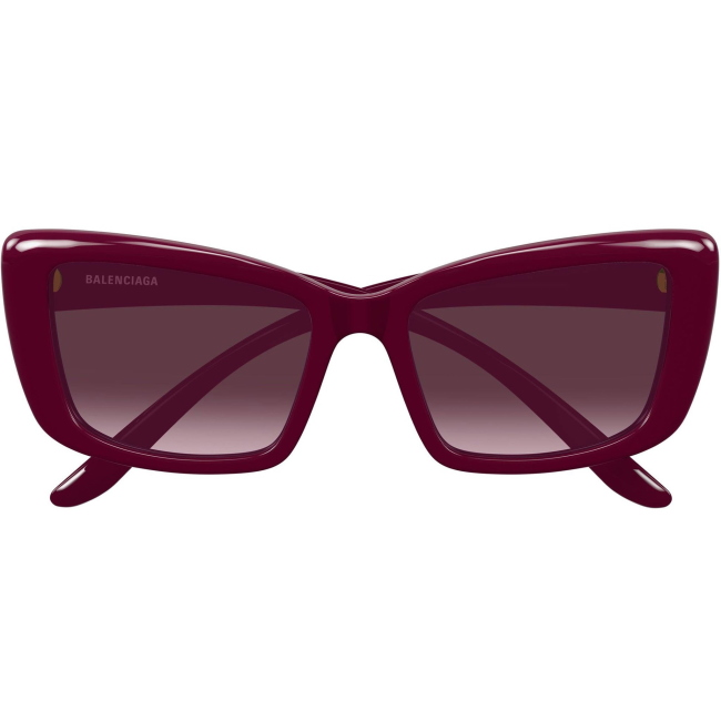 Balenciaga BB0515S col. 003: occhiali da sole a farfalla in bordeaux, calibro 56.