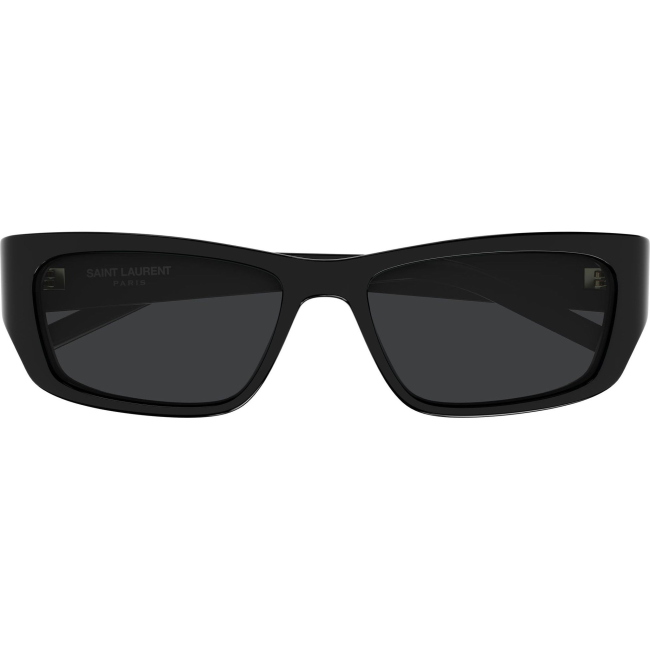 Saint Laurent SL M182 JAZZ col. 001: occhiali da sole rettangolari in nero, calibro 54.