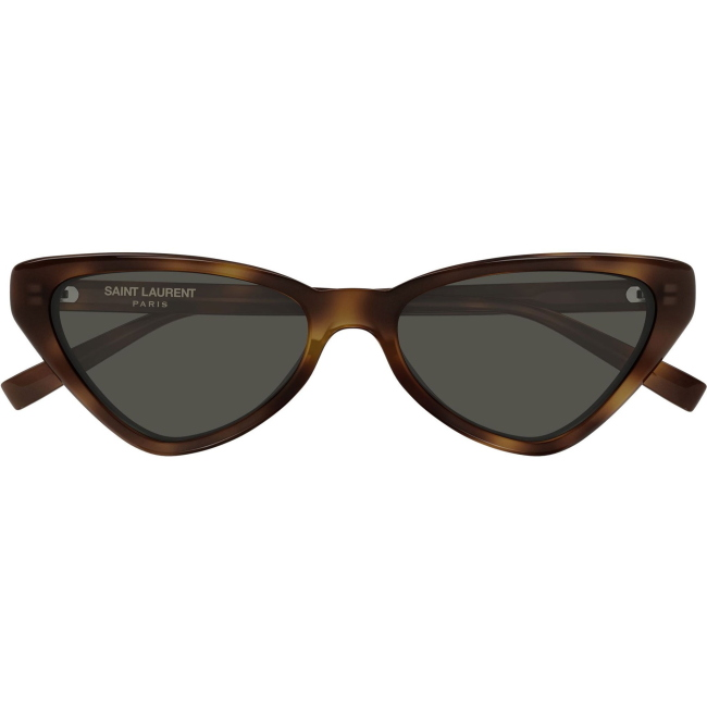 Saint Laurent SL 944, colore 002. Occhiali da sole dalla forma cat-eye, finitura avana, misure 54-16-140 mm.