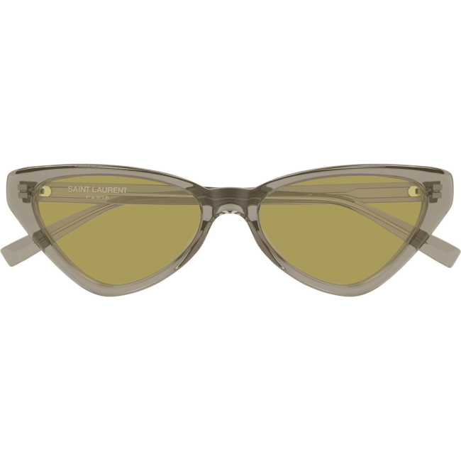 Saint Laurent SL 944, colore 003. Occhiali da sole dalla forma cat-eye, finitura marrone, misure 54-16-140 mm.
